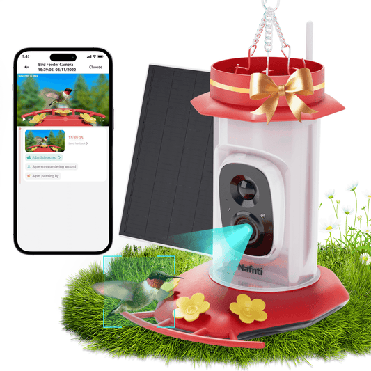 2K Smart Hummingbird Feeder with Camera-Solar Powered
